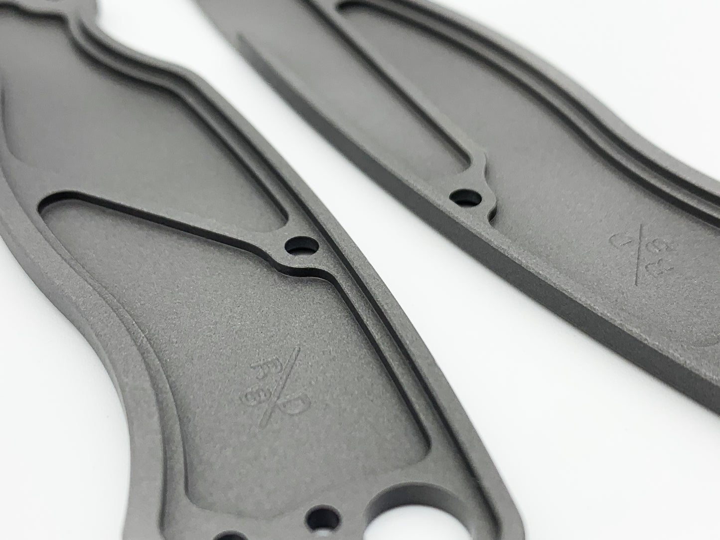 Titanium Scales for Spyderco PM2 Hexi - Aluminum Blast