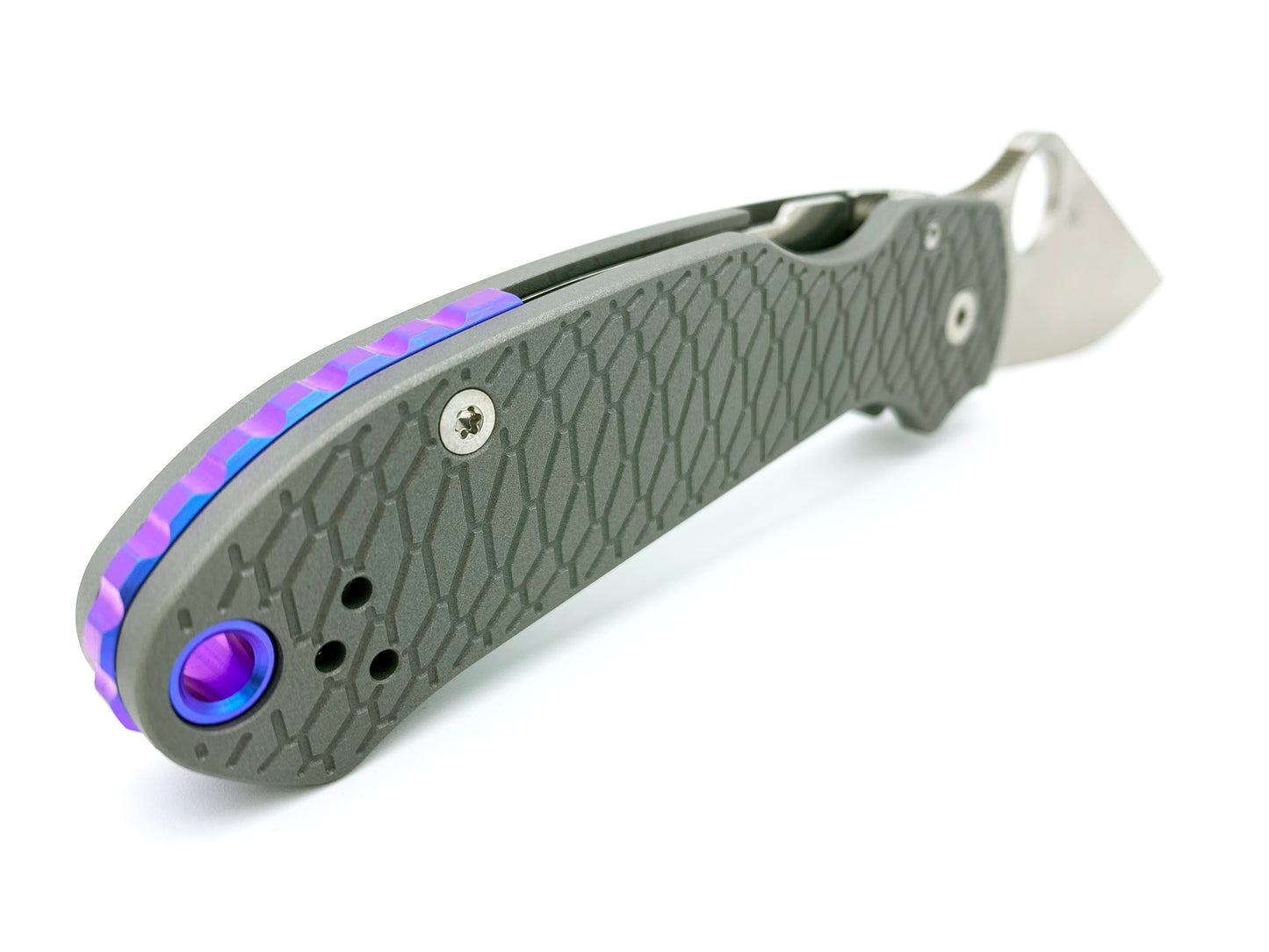 Titanium Hexi Scales for Spyderco Para 3 - Skinny