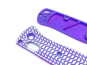Titanium Critter Scales for Benchmade Mini Bugout 533 - Blue/Purple
