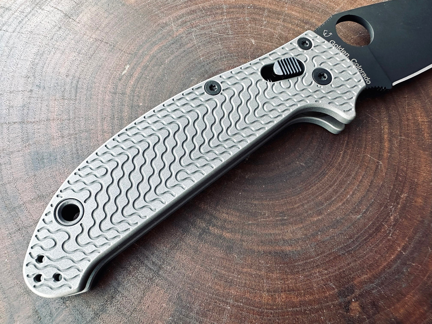Titanium Critter Scales for Spyderco Manix 2 - Skinny