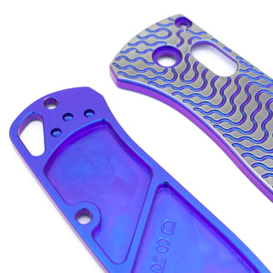 Titanium Critter Scales for Benchmade Bugout 535 - Blue/Purple Anodize